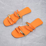 Breakj Ladies Flat-Bottomed Slippers With Casual Fashion Summer Beach Casual
