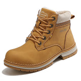 New Women Winter Snow Boots Fashion Leather Warm Plush Martin boots Outdoor Casual British Retro Ladies Pink Ankle