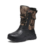 Warm Outdoor Men Snow Boots Stylish Casual Mid-calf Male Plush Shoes High-top Hard-wearing Botas De Hombre 2021