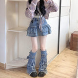 Breakj Leg Set Thin Drawstring Pile Socks Crucifix Design Boots Horn Socks Tide