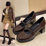 Breakj Small Leather Shoes Women 2025 New Autumn Retro British Style Lefford Shoes Jk Shoes Mary Jane Single