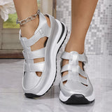 Breakj New Women's Thick Soles High Sandals Large-Size Hollow Round Head In High Sports