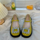 Lolita shoes shiny y2k shoes summer gentle platform shoes elegant Mary Janes ins fashion college girls flat shoes women's