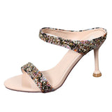 Sandals One-Word Flip-Flops 2024 Summer New Sexy Open-Toed Women's Shoes Wear Semi-Slippers With Thin