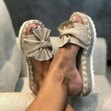 2020 Summer Fashion Sandals Shoes Women Bow Summer Sandals Slipper Indoor Outdoor Flip-flops Beach Shoes Female
