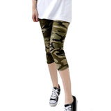 Camouflage Printed Leggings Sexy Women Lady Army Green High Elastic Fitness Leggins Polyester Capris Workout