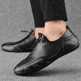 New Spring Men's Casual Shoes Korean Version Breathable Daily Octopus Fish Bean Shoes Men's Leather Shoes