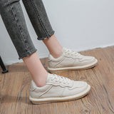 Wind Board Shoes Women 2024 Spring And Autumn New Soft Bottom Women's Shoes Lace Up Small White Shoes Women Fashion Light Casual Shoes