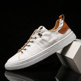 Canvas Comfort Skateboard Shoes Spring Summer Lace Up Leather Running Sports-Shoes Casual Shoes for Men Flats Man