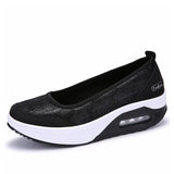 Women Sneakers Flats Loafers Sweet Shallow Comfort Moccasins Slip-on PU Platform Ballet Ladies Vulcanized Shoes