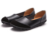 Breakj Lazy Shoes Cow Skin Bean Shoes Women's Shoes Beef Ribs Bottom Flats Mother Shoes Casual Large Size Women's Singles Shoes
