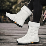 Breakj Cotton Shoes Women's New Casual Fashion Umbrella Rag Wool Thick To Keep Warm Snow Boots Cotton