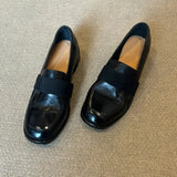 British Style Small Leather Shoes Shoes Female Black Thick Heel Single