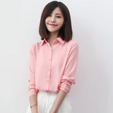Chiffon Shirts Womens Tops And Blouse 2021 New Casual Multi Color Womenswear Plus Size Long Sleeve Blouses Clothing