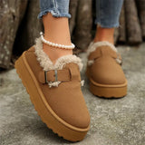 Breakj Snow Boots Women 2025 Winter New Retro Birken Cotton Boots Plus Thick Thick Cotton