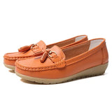 Woman Flat Female Moccasins Tassel Loafers Ladies Wedges Women Solid Comfort Mom Shoes Women's Footwear Plus Size