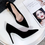 Breakj And Autumn 2025 New Fashion Black High Heels Women's Fine Heel 10Cm Sexy French Girl Little Single