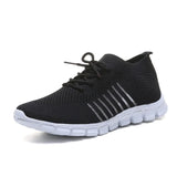 Women Sneaker Round Head Mesh Women Flat Shoes Breathable Trainer Walking Platform Buttom Casual Sneaker Lace Up Tenis