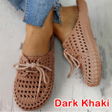Women's Openwork Slippers Non-slip Deodorant Breathable Flat Sandals Home Indoor Lazy Student Slippers Gladiator