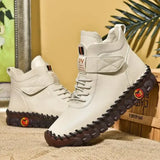 Women Ankle Boots Women Fur Leather Boots Outdoor Leisure Keep Warm Short Snow Boots Botas Mujer Anti-Slip Flat Mom