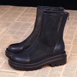Breakj Boots Martin Boots Women's Summer Tide Ins Thin Short Boots Korean Version Cake Single Boots Breathable Mesh Hollow Women's