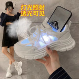 2024 New Thick-Soled Daddy Shoes Net Breathable Loose Cake Soles Sports Tie All Kinds Of Casual