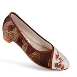 Breakj Women's Shoes Printed Embroidered Cloth Shoes Women's Single Shoes Hanfu Shoes National Style Satin New Collocation Cheongsam National Style Retro Embroidered