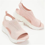 Breakj Sandals Women's Autumn And Summer Net Cloth Thick Soles Of The Pedal Fish Mouth Flying Leisure Sports Large-Size