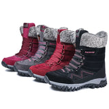 o'clock Quality Women's Winter High Boots Outdoor Non-slip Mid-calf Sneakers Comfortable Warm Lined Shoes for Cold