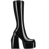 Luxury Brand New Ladies Platform Boots Thick High Heels Women's Boots Party Sexy Block Heel Shoes Woman Platform