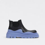 Platform Chelsea Boots 2022 New Mid-tube Boots Thick-soled Martin Boot Female Thigh High Boots Flat Wedges Winter
