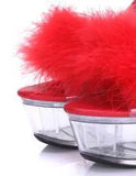 Breakj Maomao Sexy Super High Heels 15CM Thin Heel Waterproof Table Slippers Transparent Crystal Shoes Wedding Shoes Banquet High