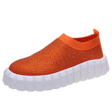 2022 Spring New Women Platform Shoes Rhinestone Thick Bottom Sneakers Women Vulcanized Shoes Fashion Sneakers Large