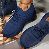 Women Sneakers 2022 Lace Up Chunky Sneakers Breathable Shoes For Women Outdoor Walking Sneakers Female Footwear Tenis