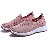 Women Sneakers Summer Flat Comfy Casual Ladies Shoes Slip-On Hollow Out Solid Tenis Feminino Fashion Shoes Femme
