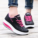 Women Sneakers 2019 Breathable Lace Up Wedges Platform Vulcanize Shoes Fashion Women Casual Shoes Tenis Feminino Female