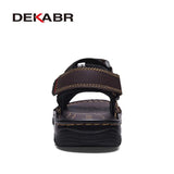 Genuine Leather Fashion Men Sandals Summer Men Casual Shoes Breathable Beach Sandals Sapatos Masculinos Plus Size