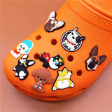 Pet Dog Shoe Charms Sheepdog Bulldog Bichon Frise Corgi Teddy Husky Shoes Accessories Decoration Fit Buckle Croc Kids