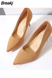 High Heels Pumps 8cm Tacones Pointed Toe Stilettos Femme Sexy Ladies Wedding Leopard Plus