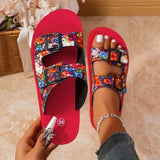 Breakj Thick Bottom Slippers Women Women Women Slippers Large Belt Buckle Soft Base Color Slippers