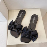 Flat-Soled Slippers Women Wear 2023 Summer New Korean Version Of Bowknot