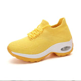 Sneakers Women Flats Breathable Casual Shoes Flats 6 Colors Wedges Sneakers for Women Mesh Sock Zapatos De