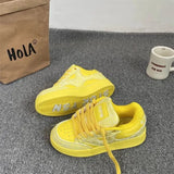 Breakj Summer New Thick Sole Super Top Versatile Lovers Bread Shoes Korean Version Super Fire Student Low-Help Sports Casual