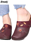 2023 New Women Clogs Sandals Ladies Comfort Closed Toe Wedges Platform Shoes Flower Slipper Summer Slipper Women