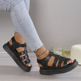 Breakj 2025 New Mother Cool Shoes Summer Casual Soft Soles Anti-Slip Roman Explosion Fashion Women's
