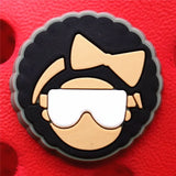 Charms Accessories Custom Cartoon Cute PVC Shoe Croc Buttons Sandals Charms Black Lives Dope Father Portrait Free