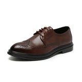 Breakj Men's Shoes Korean Version British Tide Shoes Casual Business Dress Leather Shoes Men's Wedding Shoes