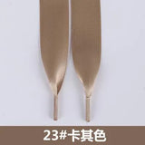 Lace Ribbon Candy Color Double Face Smooth Bud Silk Wide Flat Shoelaces 30