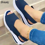New Women Sandals Soft Stitching Ladies Sandals Comfortable Flat Sandals Women Open Toe Beach Shoes Woman