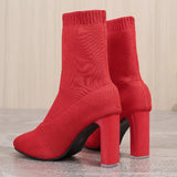 Breakj Martin Boots Women 2025 New Autumn And Winter Tips And Flying Weave High-Hees Thin Skinny